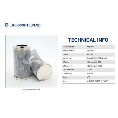 FILTREC DHD990H10B/ESD FILTER ELEMENT