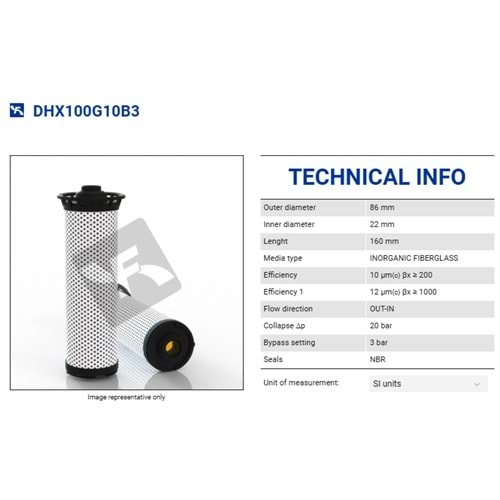 FILTREC DHX100G10B3 FILTER ELEMENT