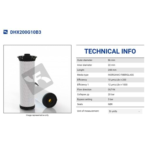 FILTREC DHX200G10B3 FILTER ELEMENT