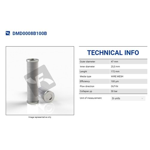 FILTREC DMD0008B100B FILTER ELEMENT