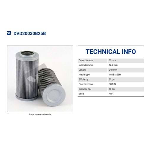 FILTREC DVD20030B25B FILTER ELEMENT