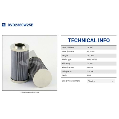 FILTREC DVD2360W25B FILTER ELEMENT