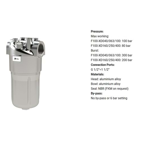 FILTREC F100XD040G10ABB3DW000 FILTER HOUSING