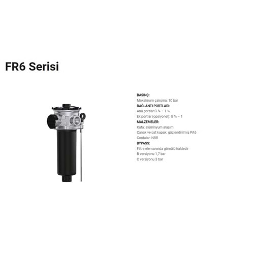 FILTREC FR66R130G25CBB6000B000 FILTER HOUSING