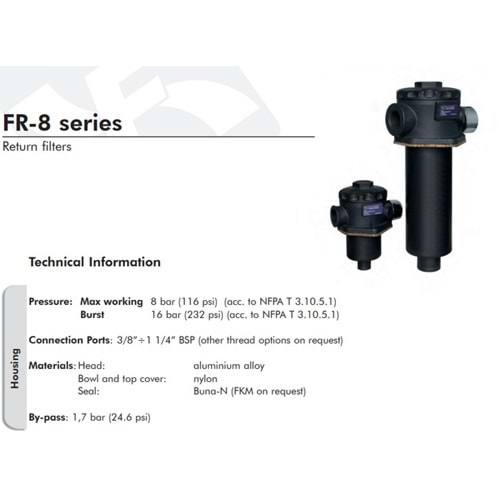 FILTREC FR830000BB60C000 FILTER HOUSING