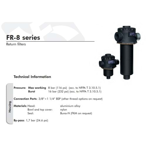 FILTREC FR830C25BBB600000 FILTER HOUSING