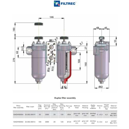 FILTREC KMGW00002 PROCESS FILTER