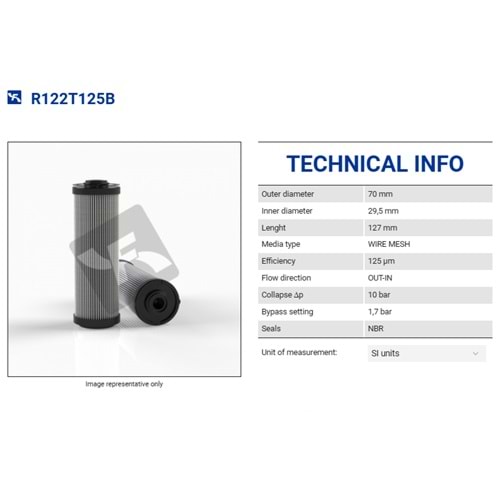 FILTREC R122T125B FILTER ELEMENT