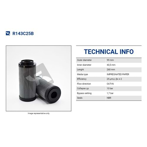 FILTREC R143C25B FILTER ELEMENT