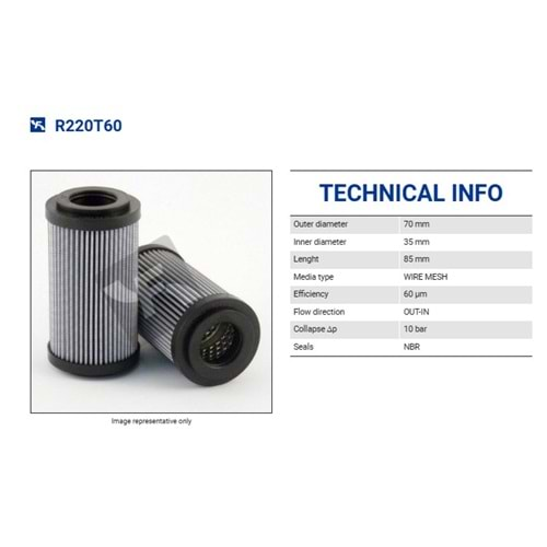 FILTREC R220T60 FILTER ELEMENT