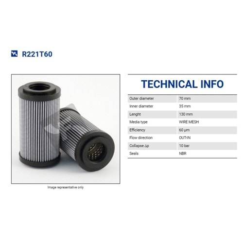 FILTREC R221T60 FILTER ELEMENT