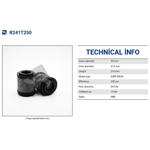 FILTREC R241T250 FILTER ELEMENT