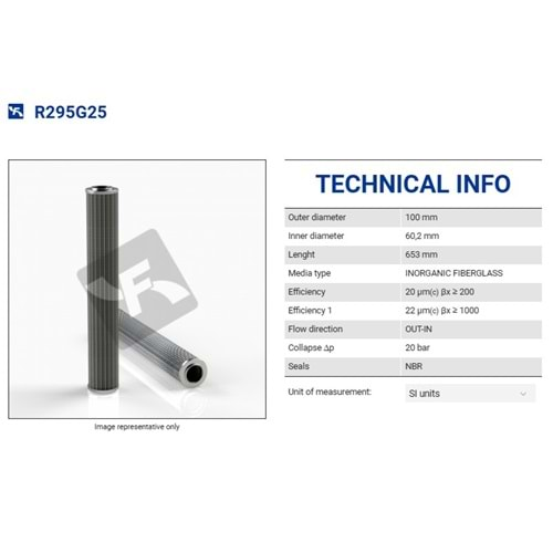 FILTREC R295G25 FILTER ELEMENT