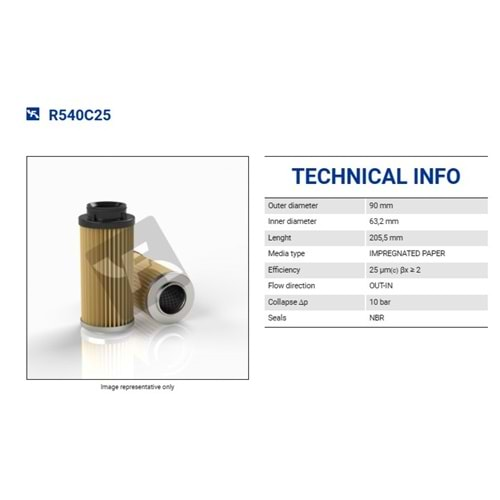 FILTREC R540C25 FILTER ELEMENT