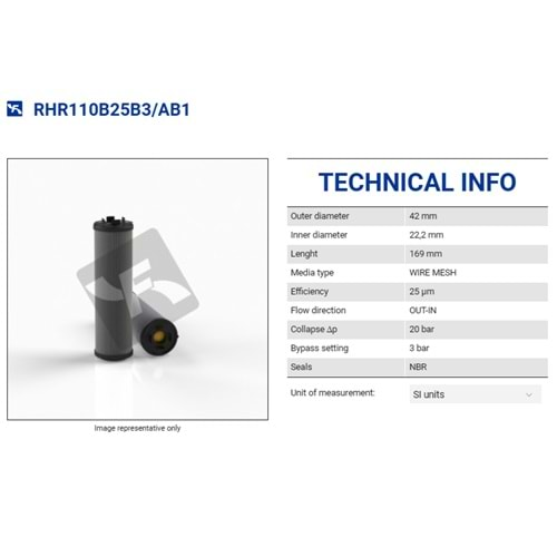 FILTREC RHR110B25B3/AB1 FILTER ELEMENT