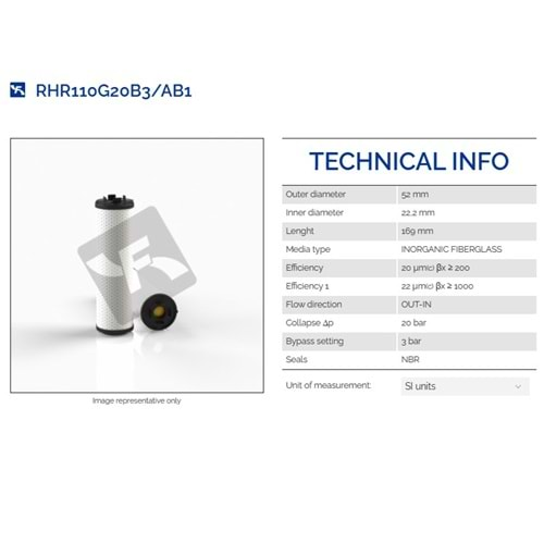 FILTREC RHR110G20B3/AB1 FILTER ELEMENT