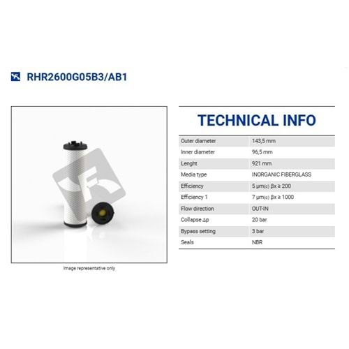 FILTREC RHR2600G05B3/AB1 FILTER ELEMENT