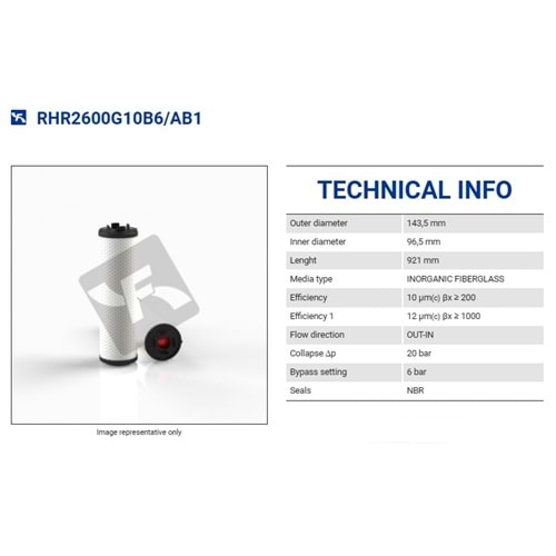 FILTREC RHR2600G10B6/AB1 FILTER ELEMENT