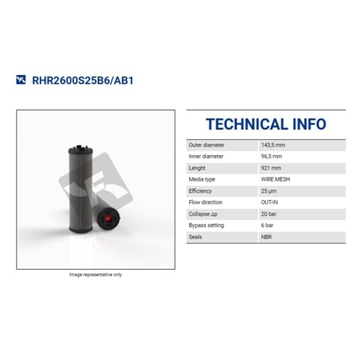 FILTREC RHR2600S25B/2 FILTER ELEMENT