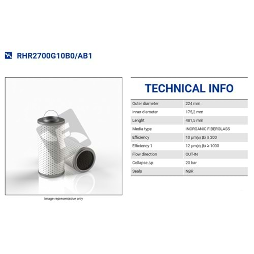 FILTREC RHR2700G10B0/AB1 FILTER ELEMENT