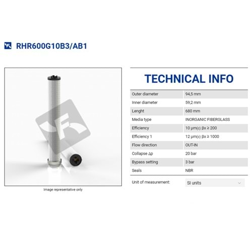 FILTREC RHR600G10B3/AB1 FILTER ELEMENT