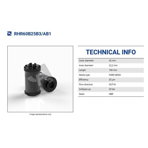 FILTREC RHR60B25B FILTER ELEMENT