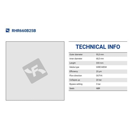 FILTREC RHR660B25B FILTER ELEMENT