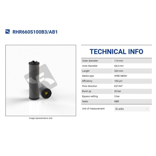 FILTREC RHR660S100B3/AB1 FILTER ELEMENT