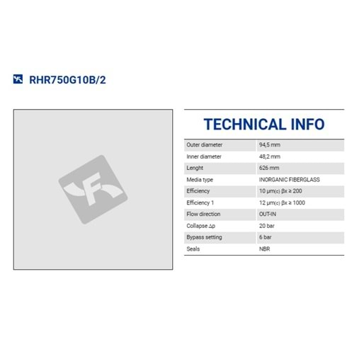 FILTREC RHR750G10B6/AB1 FILTER ELEMENT