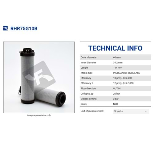 FILTREC RHR75G10B3/AB1 FILTER ELEMENT