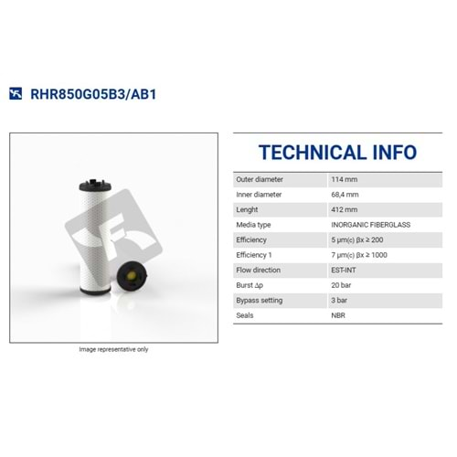 FILTREC RHR850G05B3/AB1 FILTER ELEMENT