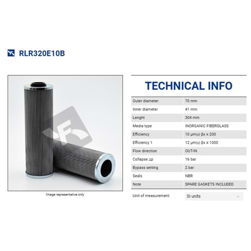 FILTREC RLR320E10B FILTER ELEMENT