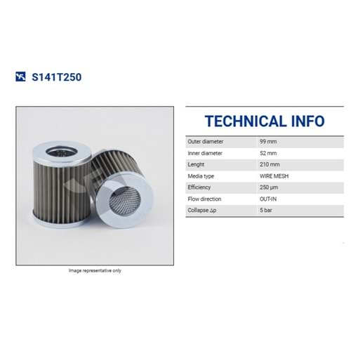 FILTREC S141T250 FILTER ELEMENT