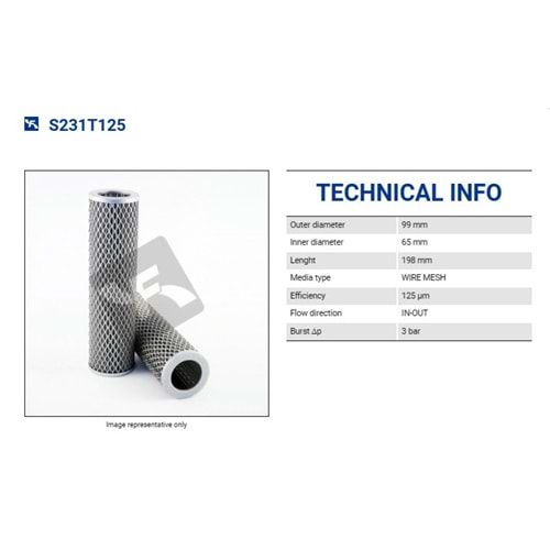 FILTREC S231T125 FILTER ELEMENT