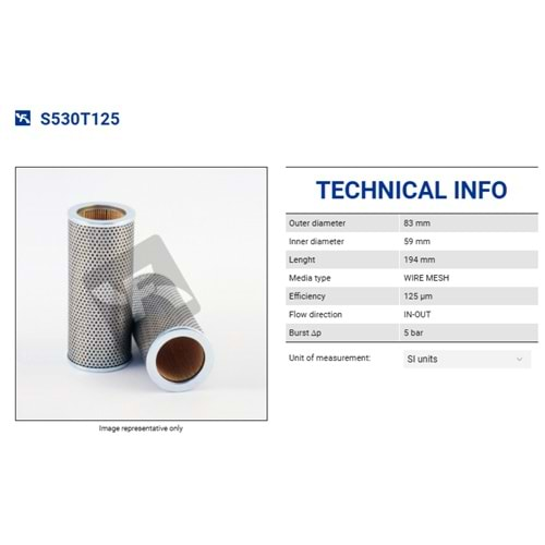 FILTREC S530T125 FILTER ELEMENT