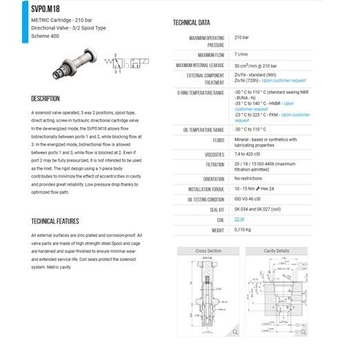 VIS SVP0.M18.00.400 SELONOID VALVE