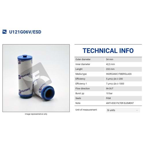 FILTREC U121G06V/ESD FILTER ELEMENT