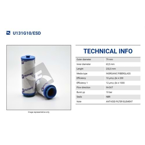 FILTREC U131G10/ESD FILTER ELEMENT