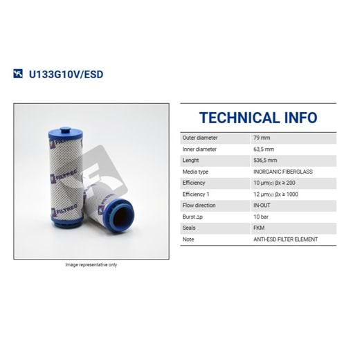 FILTREC U133G10V/ESD FILTER ELEMENT