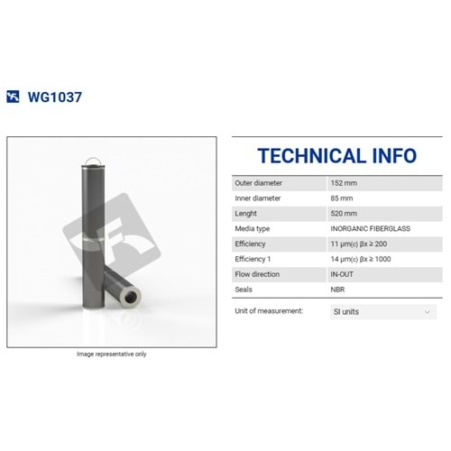 FILTREC WG1037 FILTER ELEMENT