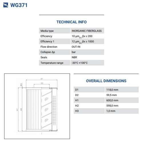 FILTREC WG371 FILTER ELEMENT