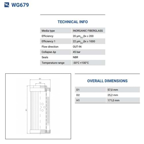 FILTREC WG679 FILTER ELEMENT