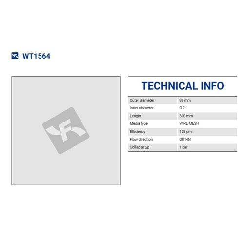 FILTREC WT1564 FILTER ELEMENT