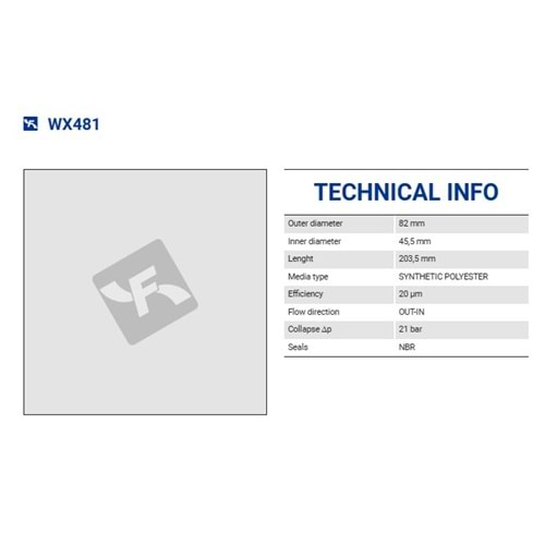 FILTREC WX481 FILTER ELEMENT