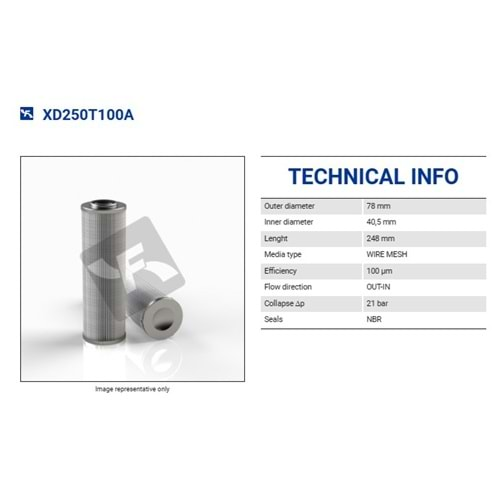 FILTREC XD250T100A FILTER ELEMENT