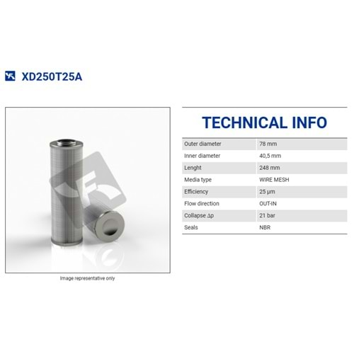 FILTREC XD250T25A FILTER ELEMENT