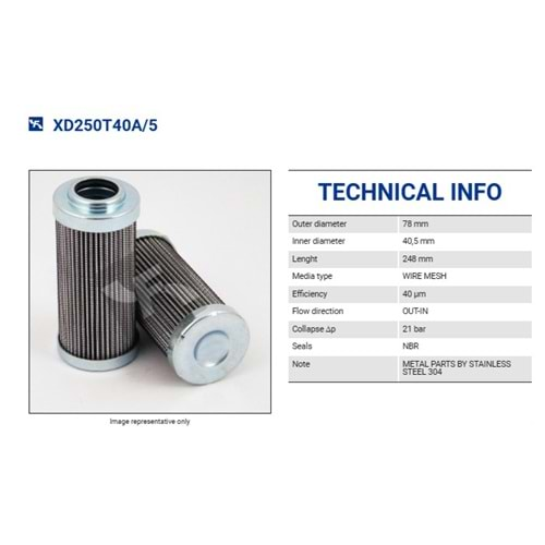 FILTREC XD250T40A/5 FILTER ELEMENT