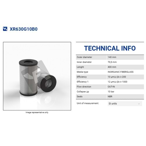 FILTREC XR630G10B0 FILTER ELEMENT